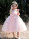 Cute Appliques A-line Long Flower Girl Dress,  FGD80