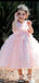 Cute Appliques A-line Long Flower Girl Dress,  FGD80