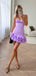 Elegant Sweatheart Spaghetti Strap A-line Short Mini Homecoming Dress,  HD47
