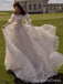 Elegant Strapless Off-Shoulder Lace Appliques A-line Long Wedding Dress,  WD71