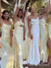 Mismatched Elegant Yellow Mermaid Long Bridesmaid Dress,  BD87