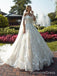 Elegant Sweatheart Off-Shoulder Lace Appliques A-line Long Wedding Dress,  WD79