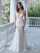 Elegant Off-Shoulder Lace Mermaid Long Wedding Dress,  WD80