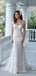 Elegant Off-Shoulder Lace Mermaid Long Wedding Dress,  WD80