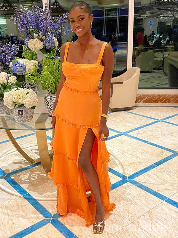 Elegant Split Side A-line Long Prom Dress,PD287