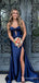 Elegant Sweetheart Strapless Split Side Mermaid Long Prom Dress,PD285