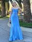 Elegant Blue Strapless Mermaid Long Prom Dress,PD274