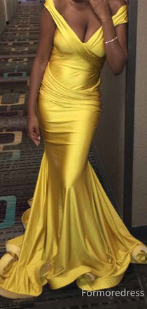 Sexy V-neck Off-Shoulder Strapless Mermaid Long Prom Dress,PD297