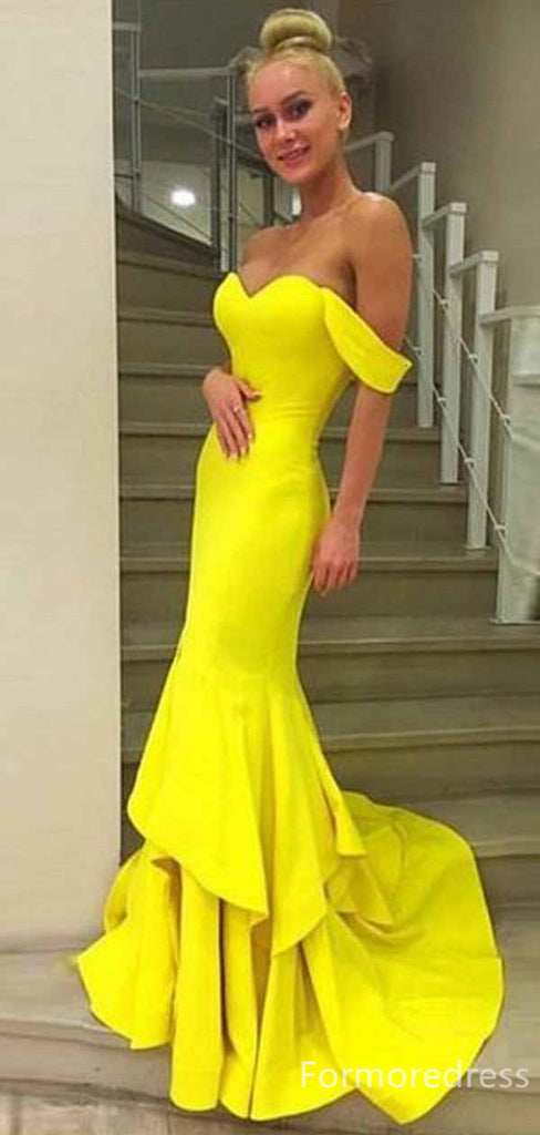 Elegant Sweetheart Off-Shoulder Strapless Mermaid Long Prom Dress,PD299