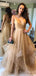Elegant V-neck Spaghetti Strap Backless Mermaid Long Prom Dress,PD311