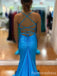 Gorgeous V-neck Spaghetti Strap Split Side Mermaid Long Prom Dress,PD314