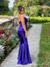 Gorgeous V-neck Spaghetti Strap Mermaid Long Prom Dress,PD315