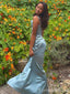 Simple V-neck Split Side Mermaid Long Prom Dress,PD317