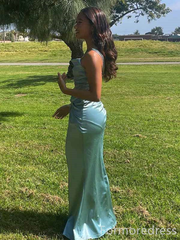 Simple V-neck Split Side Mermaid Long Prom Dress,PD317