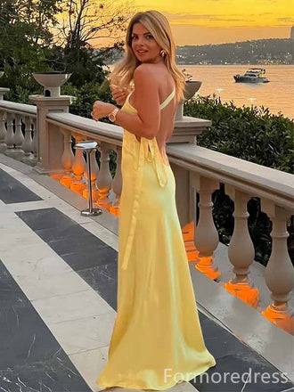 Elegant One Shoulder Spaghetti Strap Mermaid Long Prom Dress,PD318