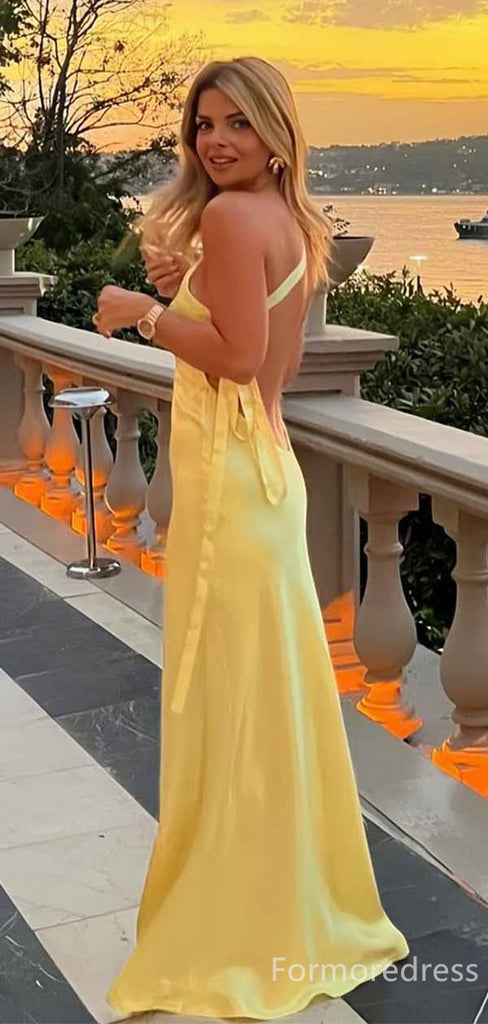 Elegant One Shoulder Spaghetti Strap Mermaid Long Prom Dress,PD318