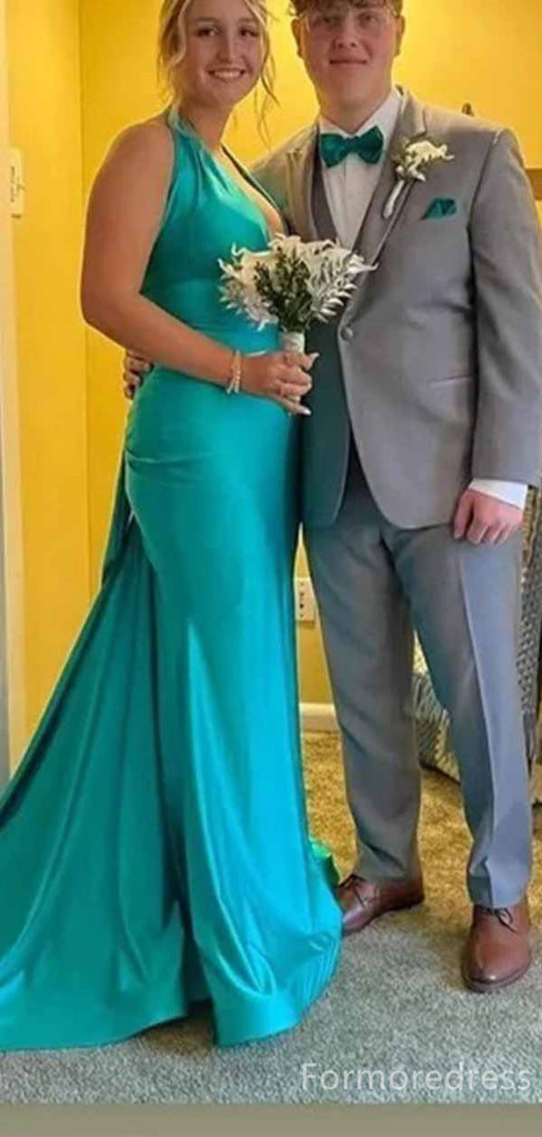 Sexy V-neck Halter Mermaid Long Prom Dress,PD319