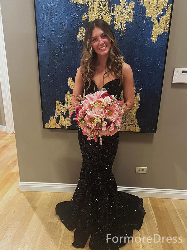 Elegant Spaghetti strap Mermaid Long Prom Dress,  PD59