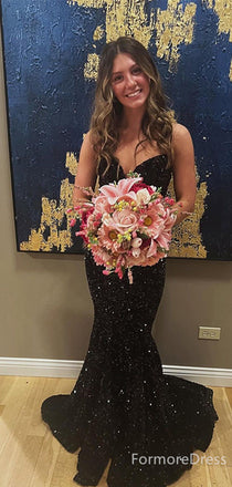 Elegant Spaghetti strap Mermaid Long Prom Dress,  PD59