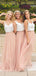 Elegant V-neck A-line Long Bridesmaid Dress,  BD98