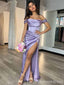 Elegant Off-Shoulder Split SIde Mermaid Long Prom Dress,PD325