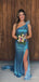 Elegant One Shoulder Split Side Mermaid Long Prom Dress,  PD60