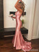 Elegant V-neck Mermaid Long Prom Dress,PD329