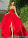 Elegant Sweetheart Spaghetti Strap Split Side Mermaid Long Prom Dress,PD331