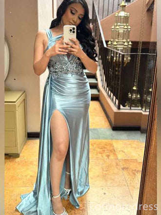 Gorgeous V-neck Split Side Mermaid Long Prom Dress,PD333