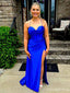 Elegant Sweetheart Halter Split Side Mermaid Long Prom Dress,PD334
