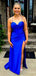 Elegant Sweetheart Halter Split Side Mermaid Long Prom Dress,PD334