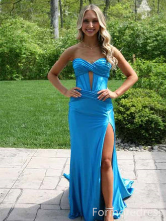 Elegant Sweetheart Strapless Mermaid Long Prom Dress,PD335