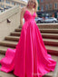 Sexy V-neck Spaghetti Strap A-line Long Prom Dress,PD342