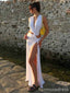 Elegant V-neck Split Side Mermaid Long Prom Dress,PD349