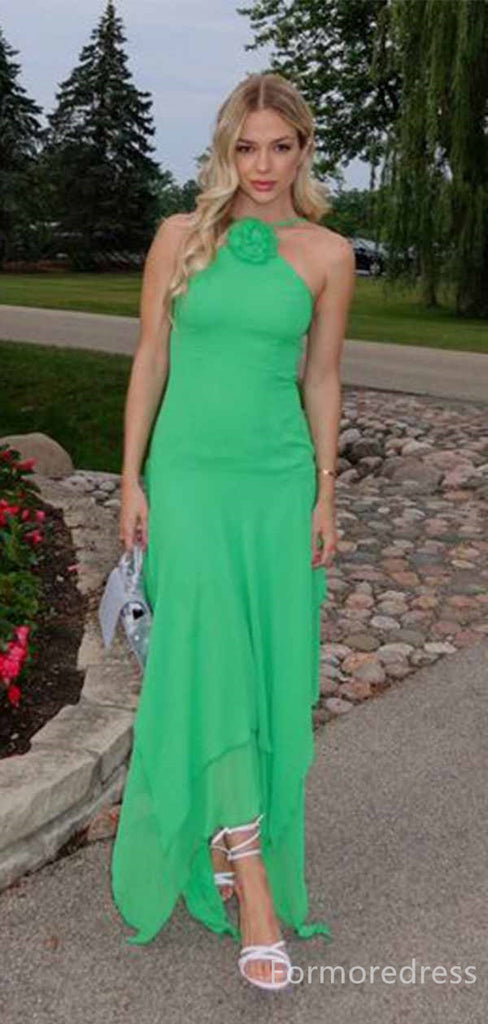 Gorgeous Halter Green Sleeveless Mermaid Long Prom Dress,PD355