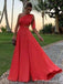 Elegant One Shoulder A-line Long Prom Dress,PD364