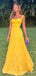 Elegant Yellow Sweetheart A-line Long Prom Dress,PD367