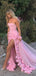 Elegant Strapless Split Side A-line Long Prom Dress,  PD64