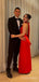 Elegant Halter Red Mermaid Long Prom Dress,PD359