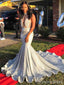 Gorgeous V-neck Halter Backless Mermaid Long Prom Dress,PD357