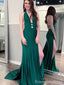 Gorgeous V-neck Halter Mermaid Long Prom Dress,PD347