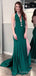 Gorgeous V-neck Halter Mermaid Long Prom Dress,PD347