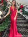 Elegant V-neck Backless Mermaid Long Prom Dress,  PD78