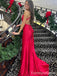 Elegant V-neck Backless Mermaid Long Prom Dress,  PD78