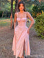 Elegant Pink Sweetheart Split Side Mermaid Long Prom Dress,PD383