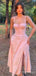 Elegant Pink Sweetheart Split Side Mermaid Long Prom Dress,PD383