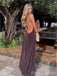Elegant V-neck Spaghetti Strap Backless Mermaid Long Prom Dress,PD385