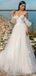 Elegant Sweatheart Off-Shoulder A-line Long Wedding Dress, WD98