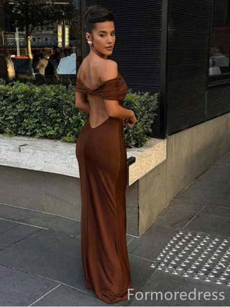 Elegant Off-Shoulder Strapless Mermaid Long Prom Dress,PD395