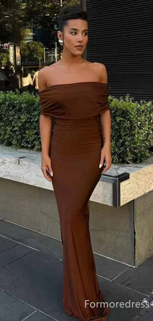Elegant Off-Shoulder Strapless Mermaid Long Prom Dress,PD395